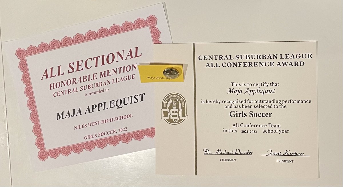 Maja Applequist (@applequist2023) on Twitter photo So honored to receive CSL All Conference and All Sectional Honorable Mention recognition for the 2022 season! It was a great season and we put up a good fight all the way until the end! <a href="/wolvessoccer219/">Niles West Soccer</a> So honored to receive CSL All Conference and All Sectional Honorable Mention recognition for the 2022 season! It was a great season and we put up a good fight all the way until the end! <a href="/wolvessoccer219/">Niles West Soccer</a>