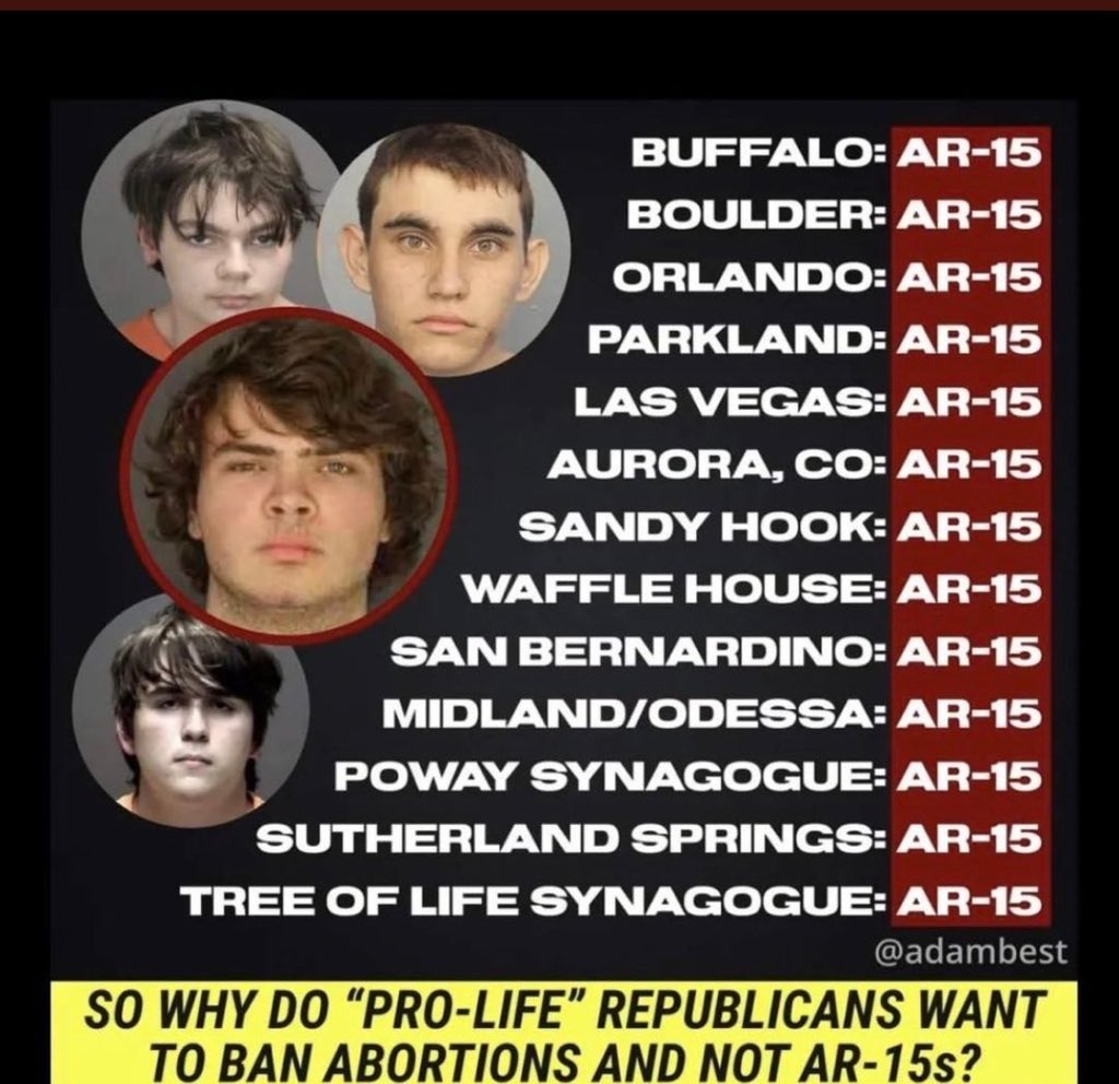 VickiTidwell4's tweet photo. @TomiLahren Naw it’s about the guns ! https://t.co/h3hDNldkaS