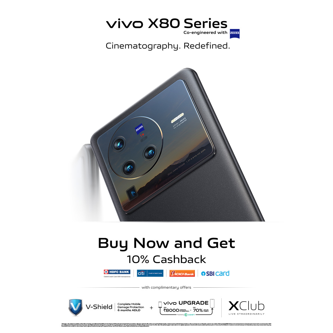 Dive into a world of stunning videography with the vivo X80 series. 
Buy now to take advantage of great offers!

Visit your nearest store to know more.

#vivoX80Series 
#MyLifeIsAMovie  
#CinematographyRedefined