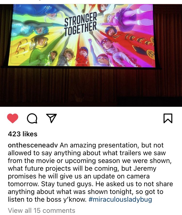Miraculous News World on Twitter "🎬 Via his Instagram stories, Jeremy