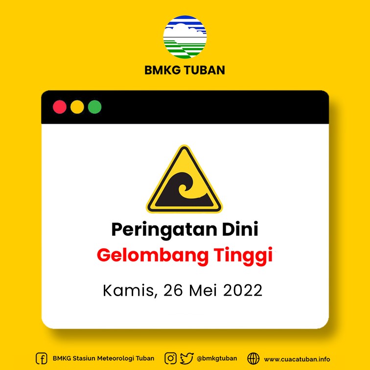 bmkgtuban's tweet photo. Peringatan dini gelombang tinggi untuk esok hari, ketinggian perairan utara Tuban - Lamongan bisa mencapai 2.5 meter. https://t.co/nQUSMbAnQ6
