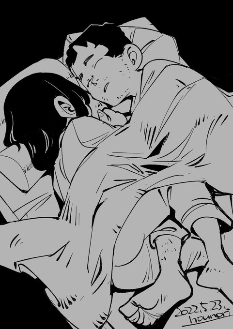 お絵描き:寝るとか剃るとか 