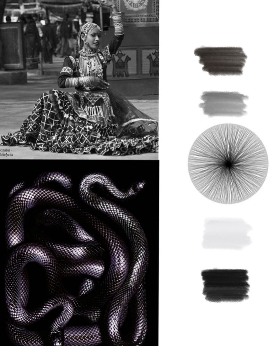 NiftKangra's tweet photo. Showcasing Venom - a black coloured bag made by student Armaan Dahiya (AD -4th Sem)
This bag is inspired by the Kalbelian tribe of Rajasthan and sports a mirage effect created by silver gota work.
#exams2022 #jury #designer #Accessories #bag #leather #kalbelian #gotawork https://t.co/ERnTKCBSQ8