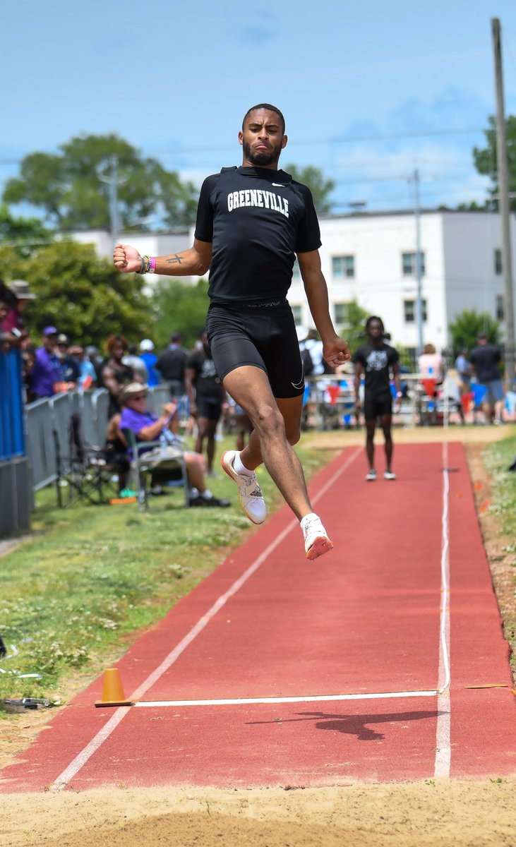 Today Greeneville's Jaden Stevenson was the fastest man in Tennessee, winning Class AA State Titles in the 100m, 200m and 400m.
He was also second in the long jump .