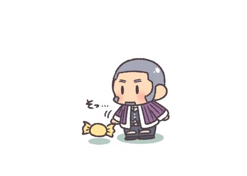 疲れた人のところへそっと飴ちゃんを置いてくれるちびシライシ🍬 