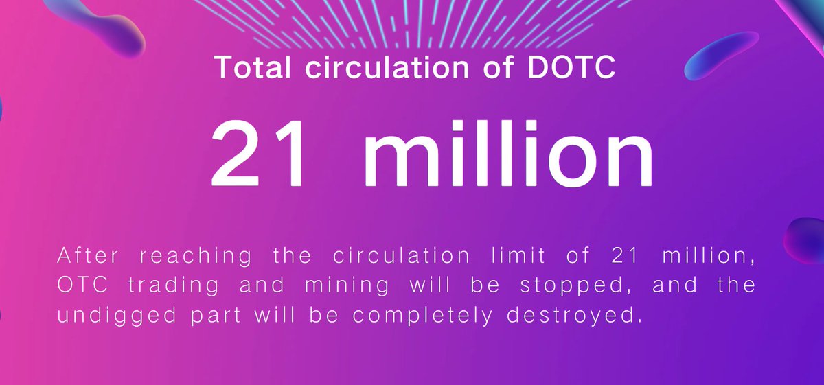 📢DOTC token cross-chain transfer
⚡️Launched on May 25th
💰The total circulation of DOTC: 21 million
TG (English): t.me/DOTCpro
TG (middle): t.me/DOTC_PRO_CN
URL: doc.pro

#Airdrop #Airdrops #USDT #BTC #BSC #ETH #TRON #OTC #DOTC #cryptocurrency