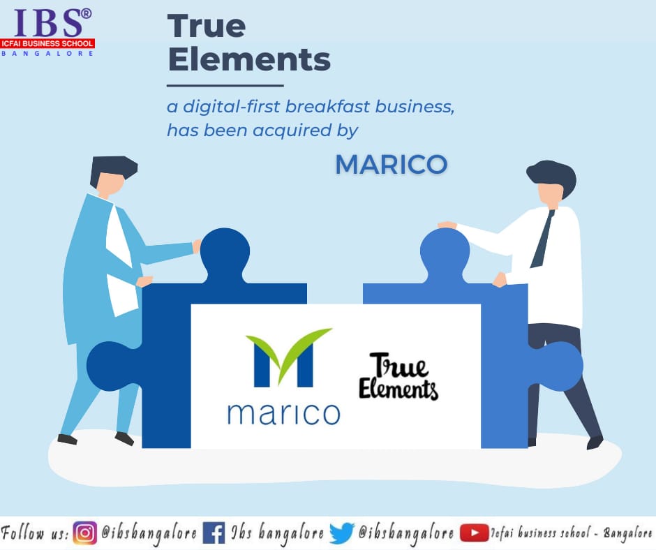 bangalore_ibs's tweet image. Marico Limited, a leading FMCG firm, has announced a strategic investment in True Elements, a healthy breakfast and snack brand, with a 54 percent share acquired through primary infusion and secondary buy-outs.

Source: businesstoday.in/latest/corpora…

 #maricoacquisition #trueelements