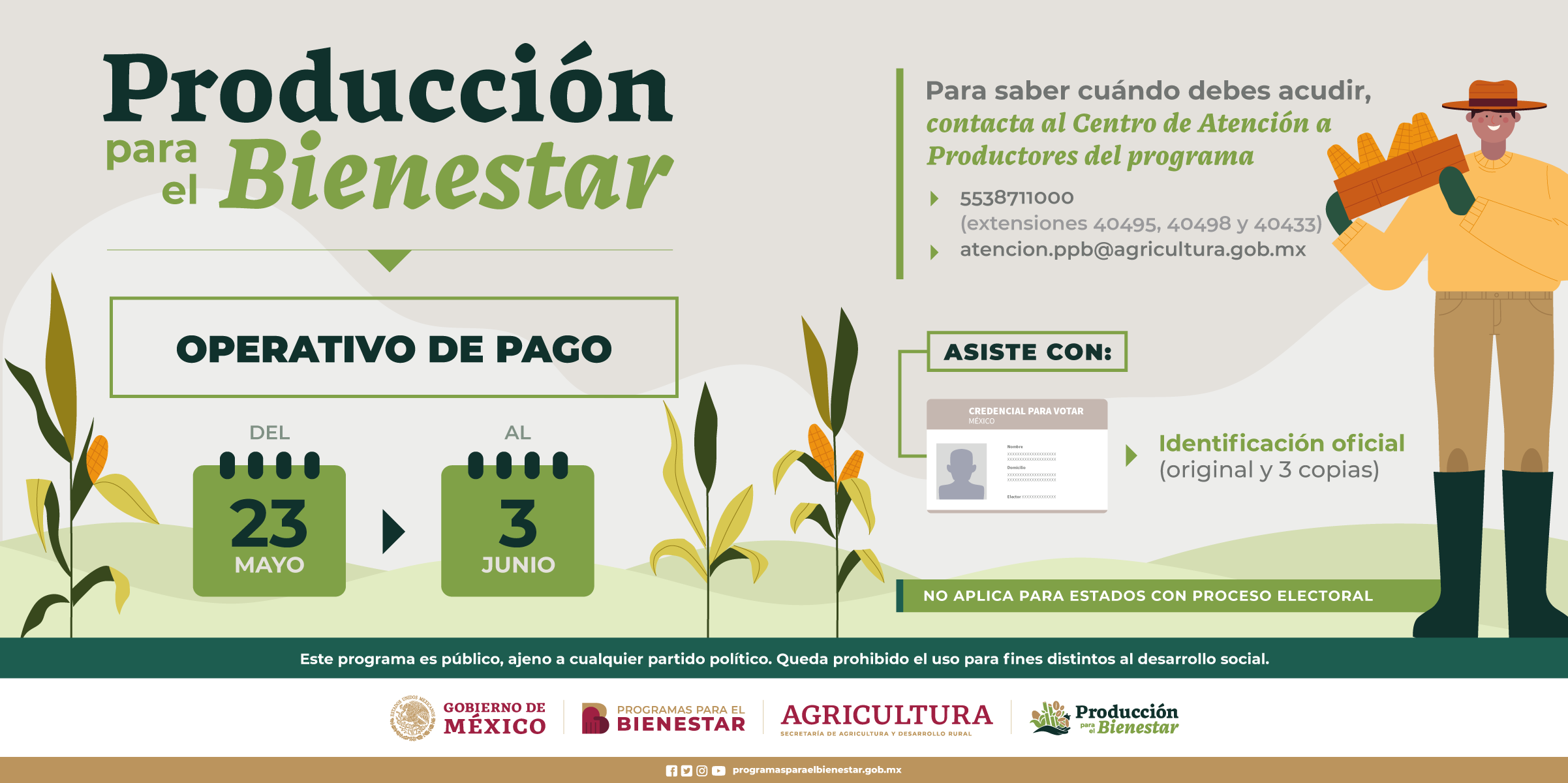 Comienzan los pagos de Producción para el Bienestar Informantes de