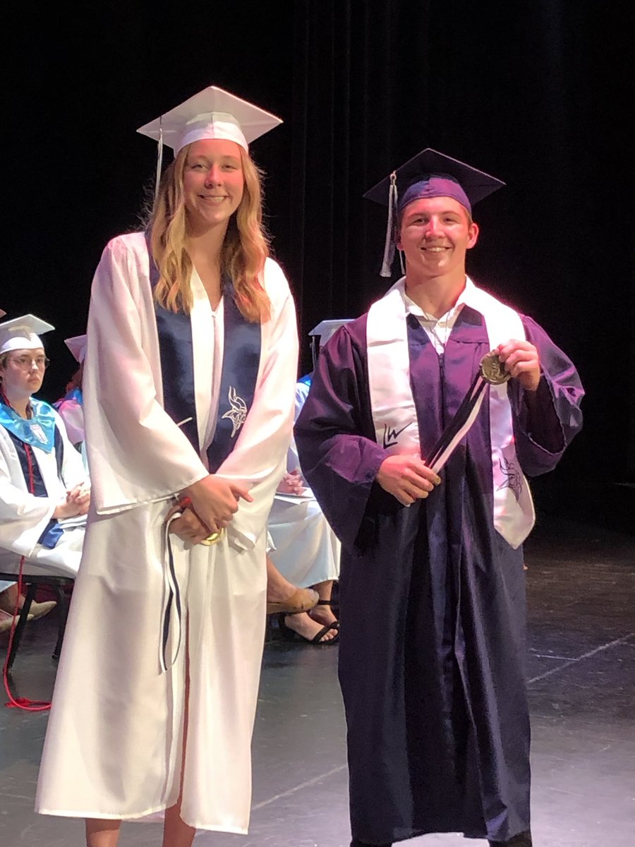 Lakewood_Mi_AD's tweet photo. Our 2022 Male and Female Athlete of the Year recipients, Maradith O’Gorman and Zac Gibson. #GoVikes. #🏆. ⁦@wackywoodiez⁩ ⁦@LakewoodPS⁩ https://t.co/ofAT0H28gs