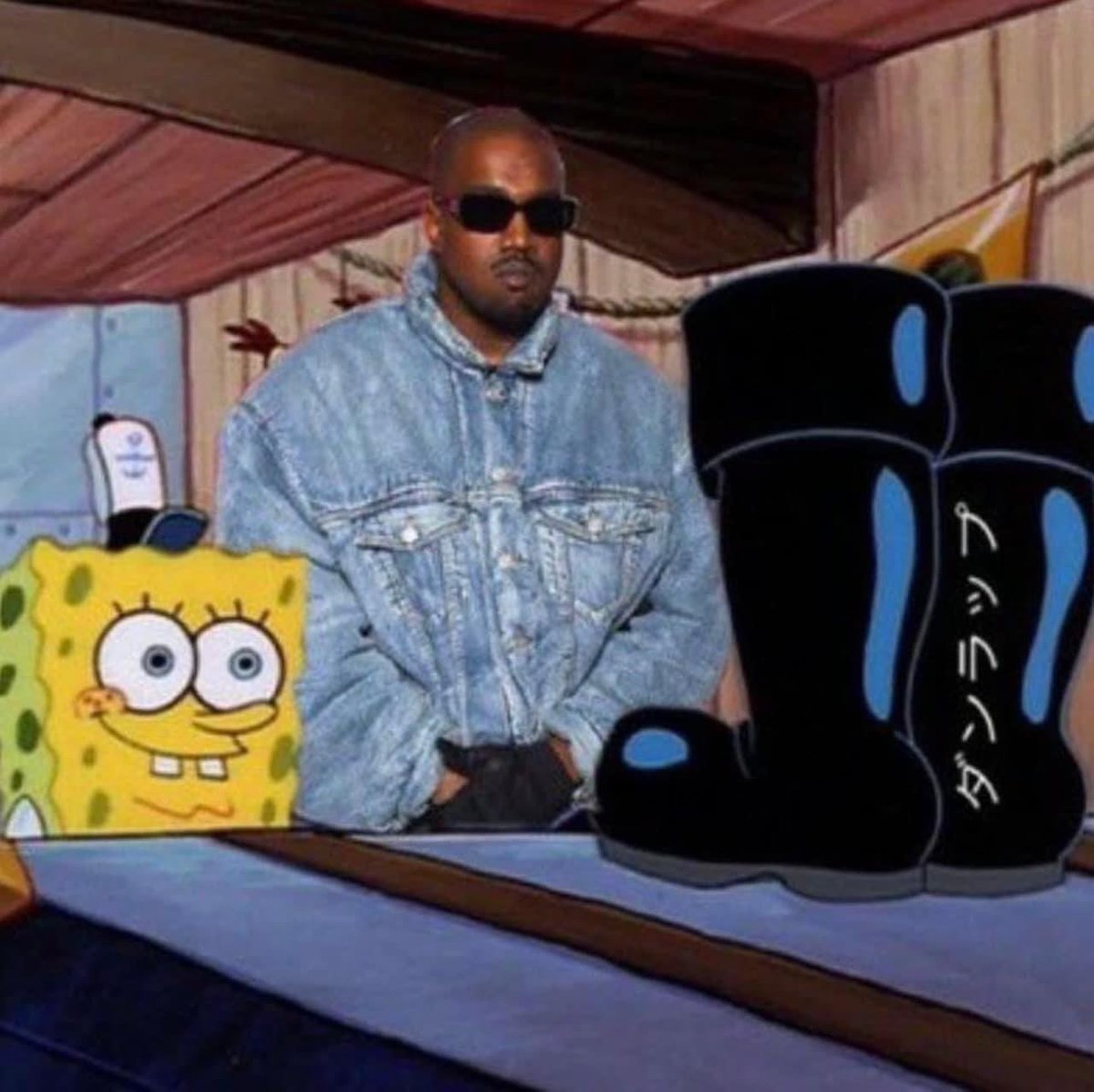 Some2LaughAt's tweet photo. Let the record show Kanye was SpongeBob inspired https://t.co/9Hr0Lv5dBb
