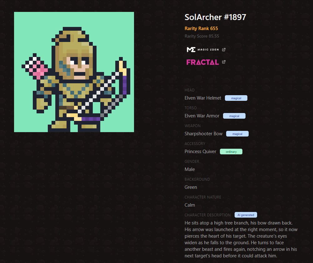 "His arrow was launched at the right moment, so it now pierces the heart of his target. The creature's eyes widen as he falls to the ground. He turns to face another beast and fires again.."

Really love the matching sets, think this elven Archer looks amazing 🏹