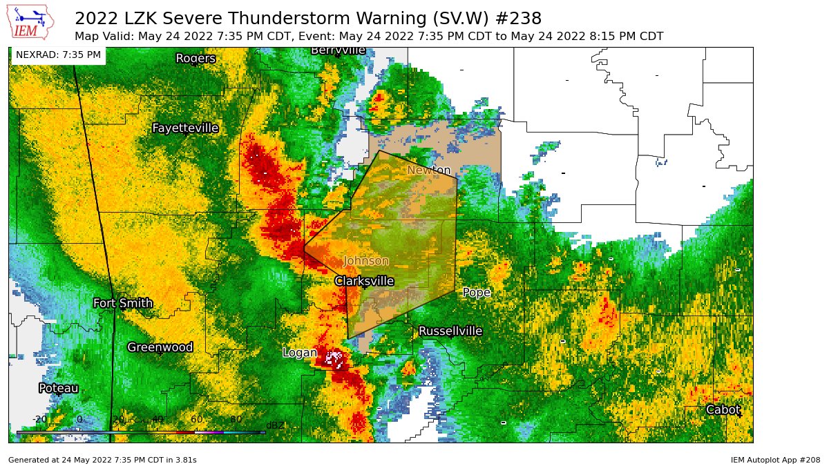 + Noaa weather alerts.. a Twitteren "LZK issues Severe Thunderstorm