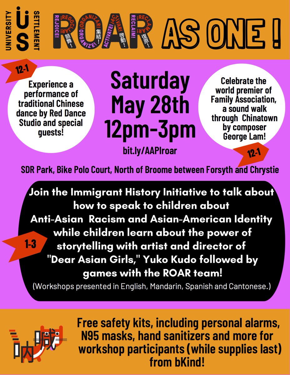 SaraRPCC's tweet photo. #ROAR Next events are here!!!
@UnivSettlement @cpc_nyc @mkgarden_ @CityRelief_ @brc_org @Karlin_C @ReElectNydia @BrianKavanaghNY @AMYuhLineNiou  @MBPMarkLevine @ChrisMarteNYC @AAFE1974 @NYCParks https://t.co/UeeWjQQWbX