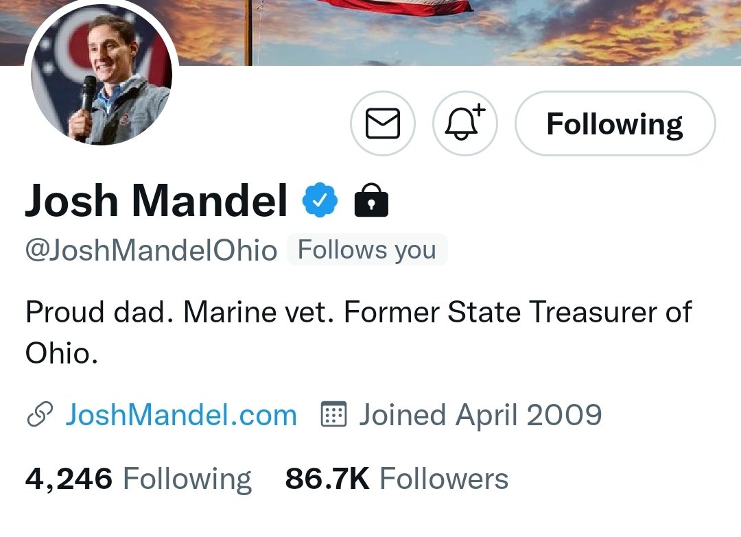 Just noticed Josh Mandel made his account private and deleted nearly all  his tweets