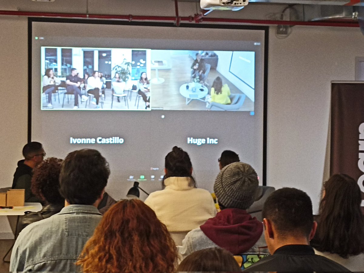 En este momento conectamos con las oficinas de <a href="/hugeinc/">Huge</a> en Medellín para escuchar las preguntas del público, seguimos compartiendo experiencias