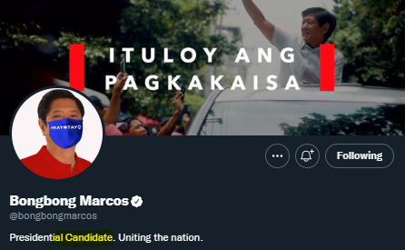 xiscibiel's tweet photo. @bongbongmarcos Waiting po na ma-update ang inyong tweeter profile.🥰
May God bless you, PBBM!🙏🇵🇭🙏 https://t.co/DqjJYjbo9y