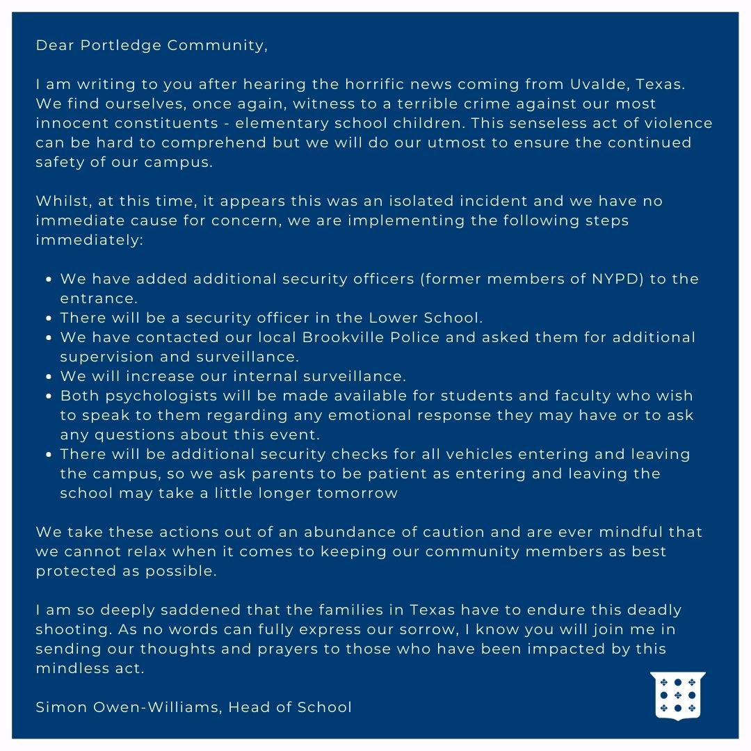 A message from our Head of School, Simon Owen-Williams.