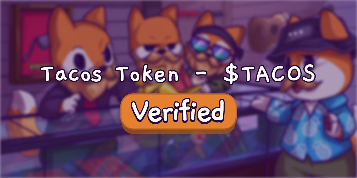 Cryptolucha Tacos Token (famousfoxes.com/tokenmarket/3y…) has been verified on our Famous Token Market, a safe and secure way to p2p trade tokens! 
<a href="/cryptolucha/">Crypto Lucha Club 🌮</a>

<a href="/FamousFoxFed/">Famous Fox Federation 🦊🟠</a> #FamousFoxes $SOL #SolanaNFTs