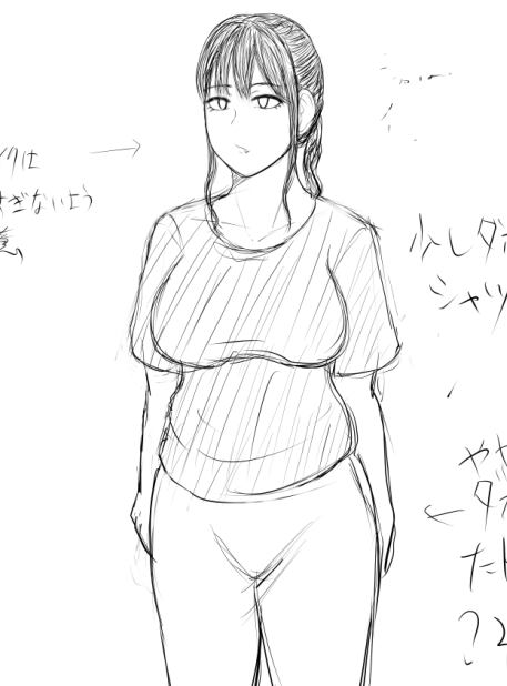 依頼絵のキャララフver2
幼過ぎたので少し大人っぽくした
何故かガチャ○ンに似てる気がしてしょうがない… 