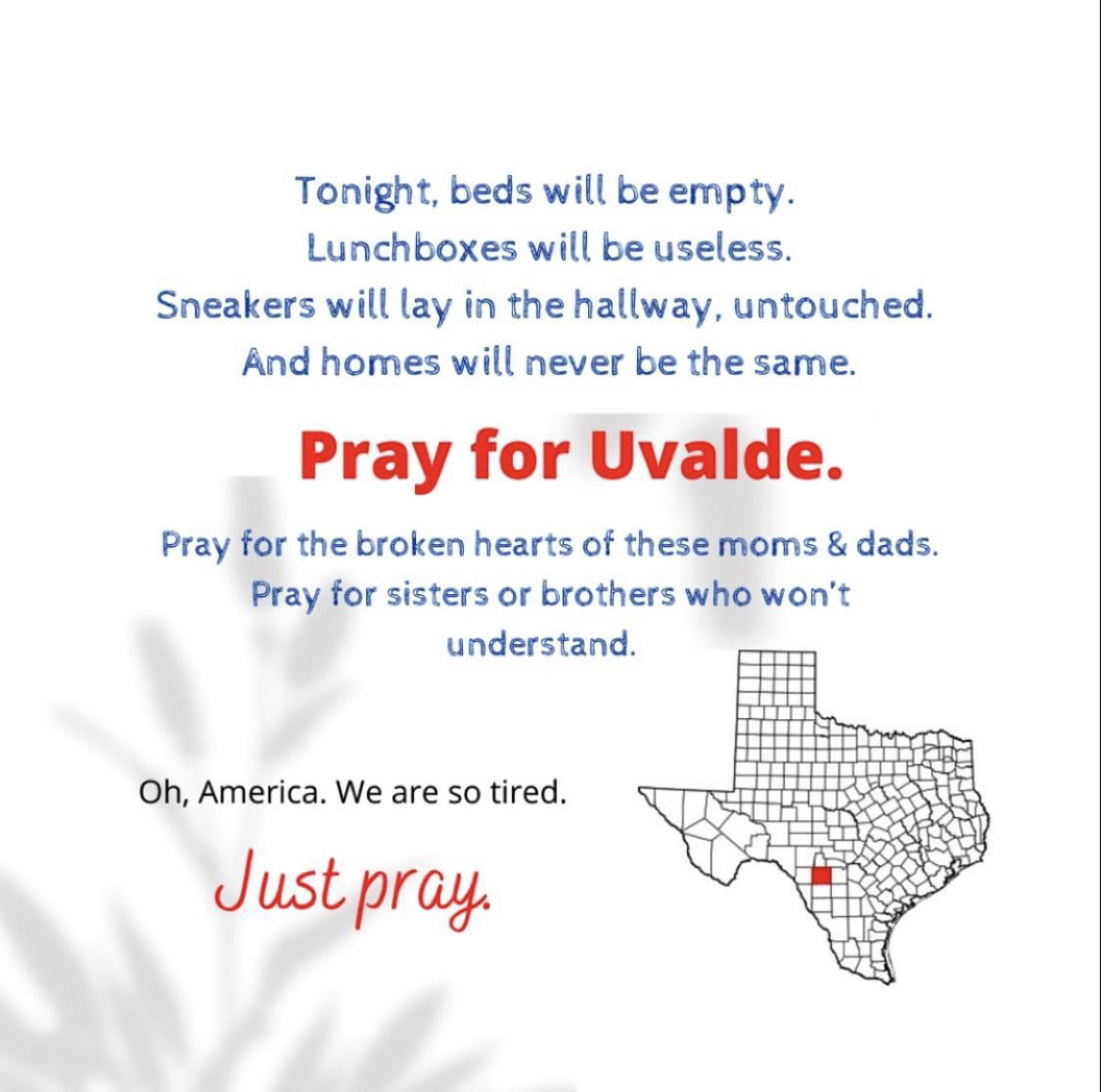I cannot fathom. My heart shatters for these families .. Hugging my littles extra tight tomorrow and every day after that. Teach more love.