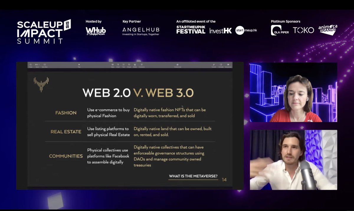 whub_io (@whub_io) on Twitter photo "From a human aspect the Metaverse ,unlike web2, will bring us closer together. Web 2 is about distraction but the Metaverse will allow us to experience everything we see in the physical world." ~ <a href="/FelixOHartmann/">Felix Hartmann</a>
#ScaleupImpactSummit "From a human aspect the Metaverse ,unlike web2, will bring us closer together. Web 2 is about distraction but the Metaverse will allow us to experience everything we see in the physical world." ~ <a href="/FelixOHartmann/">Felix Hartmann</a>
#ScaleupImpactSummit