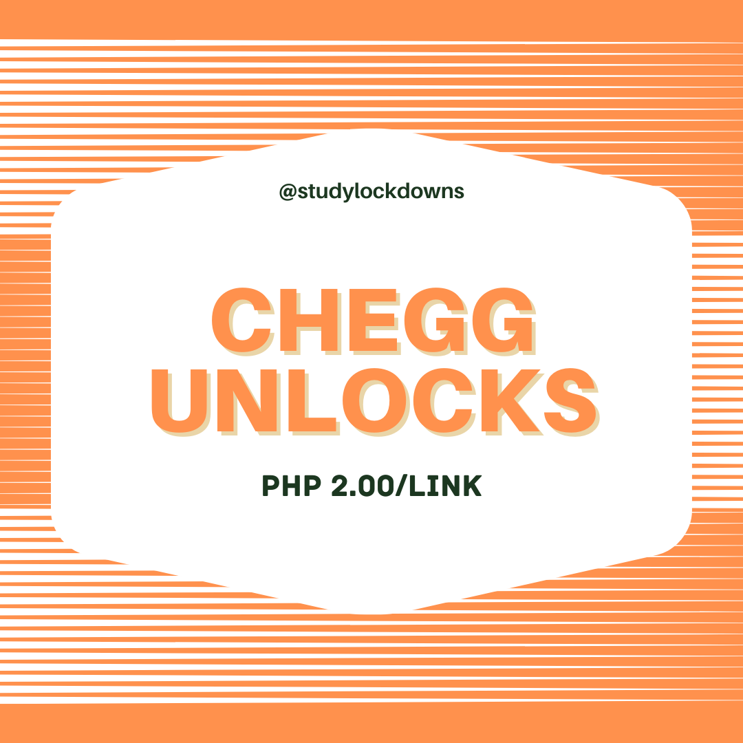 🟢 OPEN ▪︎ Chegg Unlock - Php 2.00/link tweet media