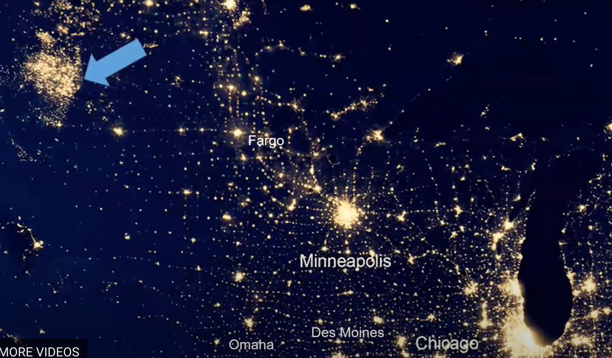 Wasted natural gas being flared that could be used to power #Bitcoin mining.