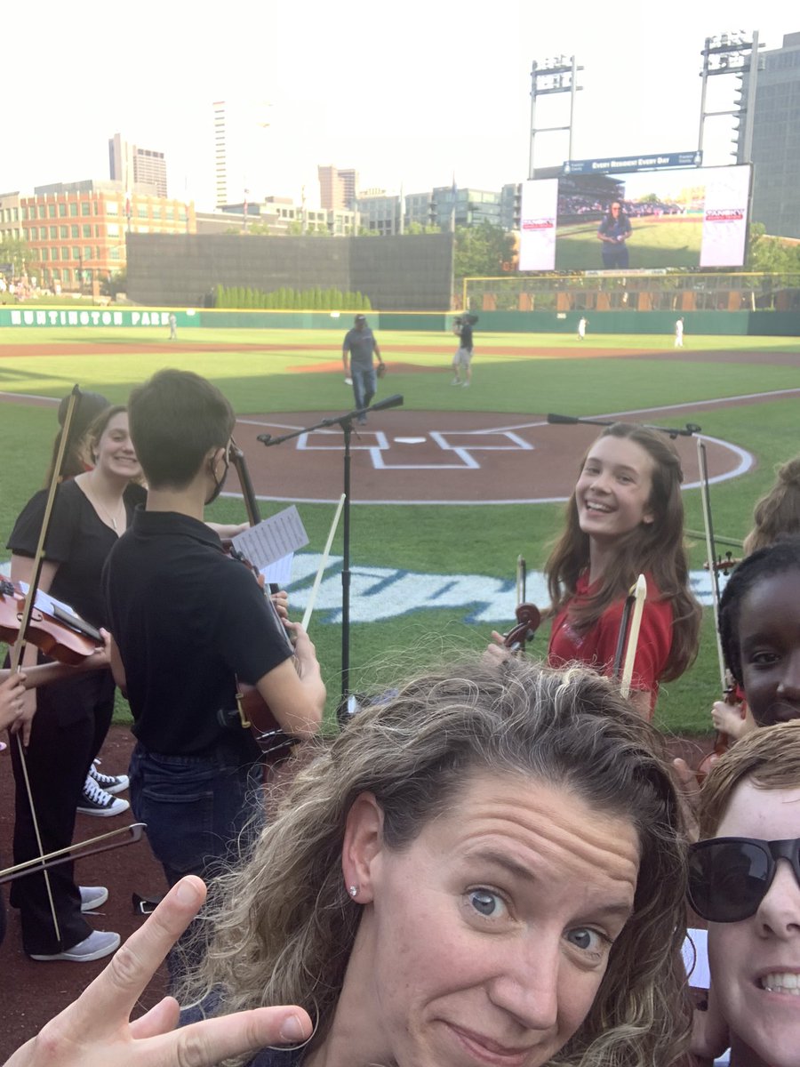 cardinalstrings's tweet image. Could not have asked for a more beautiful night for the KMS orchestras to debut at the Columbus Clippers game tonight! I love these kids so much! #itsworthit