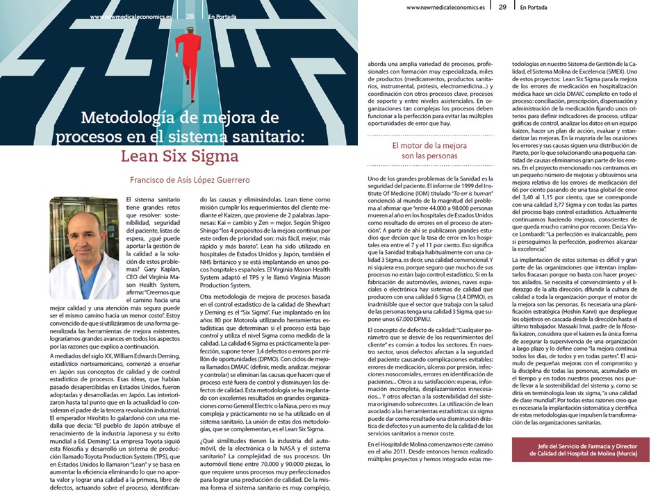 FlopezPaco's tweet photo. ¿Por qué la metodologías de mejora de procesos surgidas en la industria #lean #leansigma pueden ser muy útiles en la #gestiónsanitaria y la #calidadasistencial? #leanhealthcare https://t.co/qz6CrqlxxE