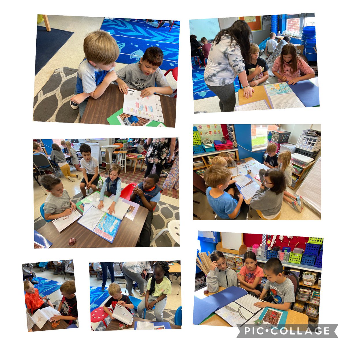 A huge thank you to our fourth grade buddies in <a href="/MollyWaldock/">Mrs. Waldock</a> &amp; <a href="/TeamHerndonRBE/">Claire Herndon</a> class for listening us practice for our writing celebration!!