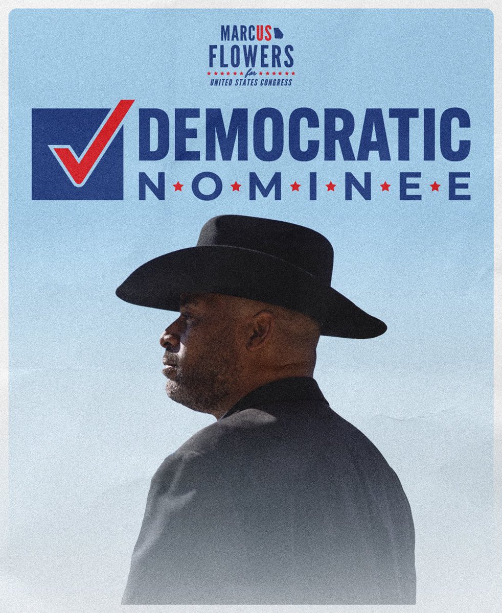 Marcus4Georgia's tweet photo. My name is Marcus Flowers and I am the Democratic nominee for Georgia’s 14th Congressional District.

On November 8th, I will unseat Marjorie Taylor Greene. https://t.co/rEYDSREKKn