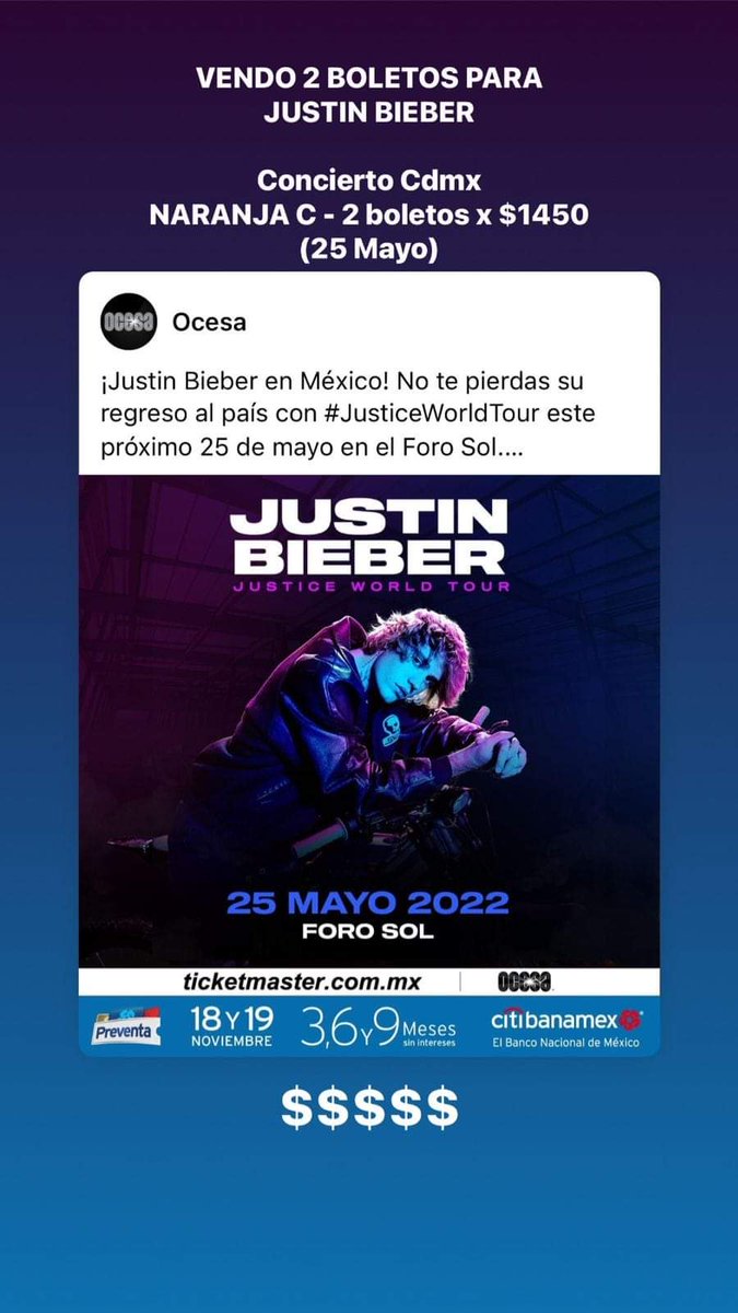 Letiriga's tweet image. Hola amigos!!!
Estoy vendiendo estos  boletos para concierto de mañana!!!