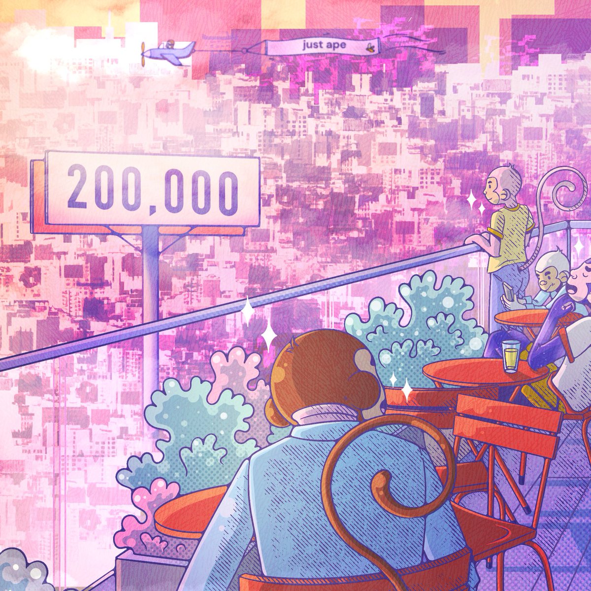 200k. We did it. 🍌 

Apes will be known from Hong Kong To Cape Town to LA.

And it is only the beginning.