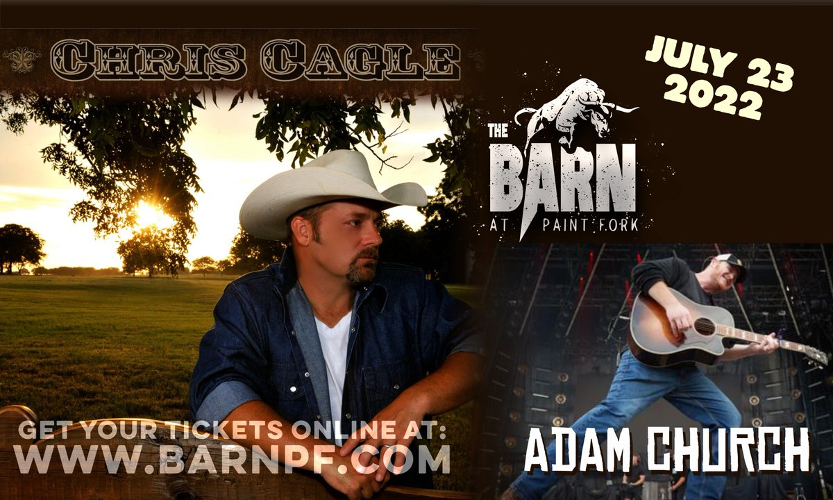 BarnatPaintFork's tweet photo. TICKETS GO ON SALE FRIDAY AT NOON!
@adamchurchmusic @chriscagle https://t.co/0zEadI7Uc0