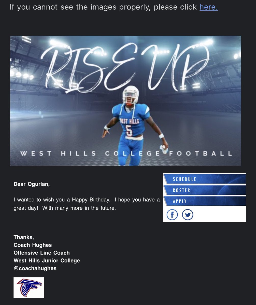 OGSimmons4's tweet photo. Birthday Love from @WHC_Falcons @coachahughes Thanks 💙🤍!!! https://t.co/0kfqLbcwWt