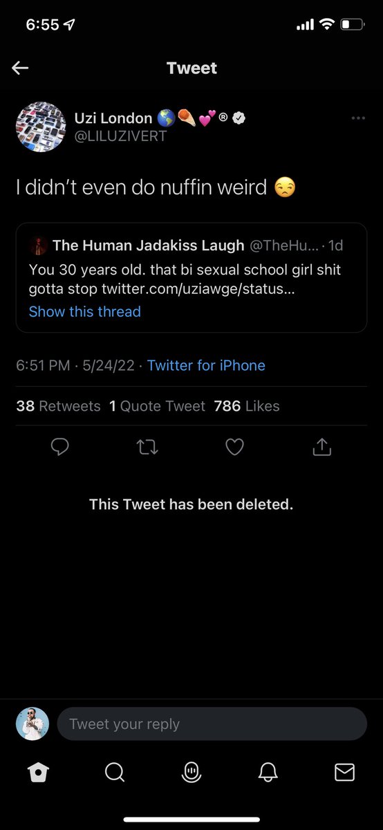 yung_scxrecrow's tweet photo. @TheHumanDurag he just gave a school girl reply💀 https://t.co/60DBMdZRfU