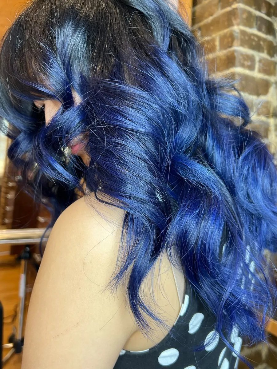 NankishD's tweet photo. All the fun colors I've done since last year! Im blue now 🥰💙 https://t.co/lQJW1z3Ivh