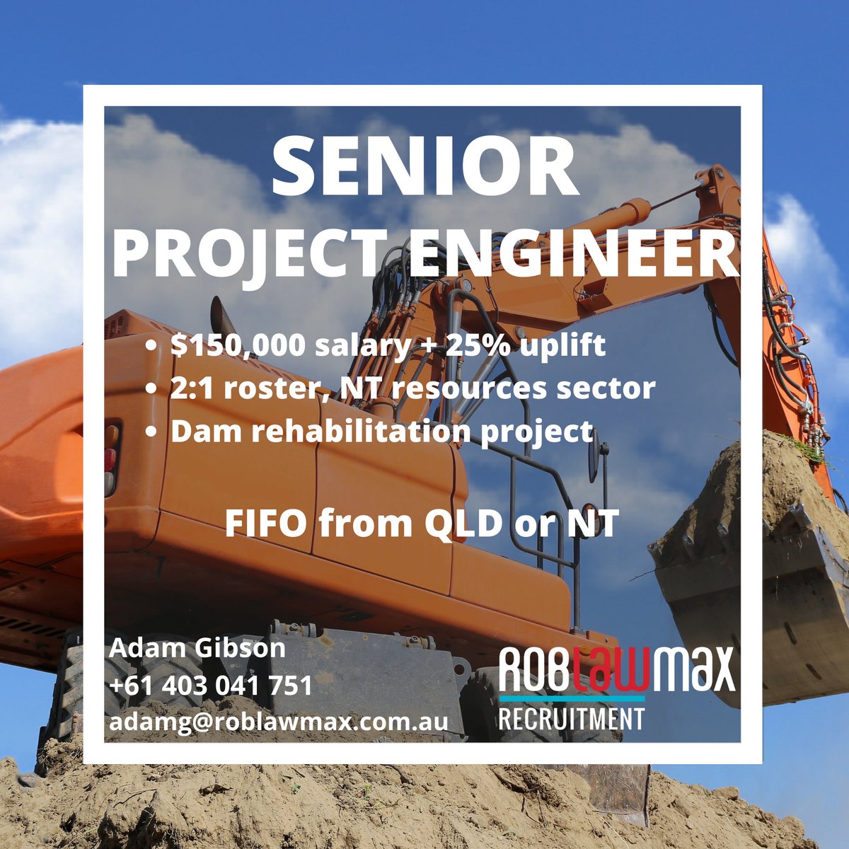 RobLawMax is seeking a Senior Project Engineer for an evaporation pond project for a major mine in NT.

For more information about the role, please see our website here: 1l.ink/QWPGXR8 

#roblawmax #projectengineerjobs #recruitment