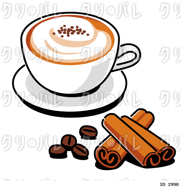 U クリパレくん お仕事の休憩にいかがですか カプチーノとシナモンスティック カフェモカとチョコレート イラスト イラスト素材 コーヒーのイラスト ブレイクタイム カフェモカ カプチーノ カフェイラスト チョコレート
