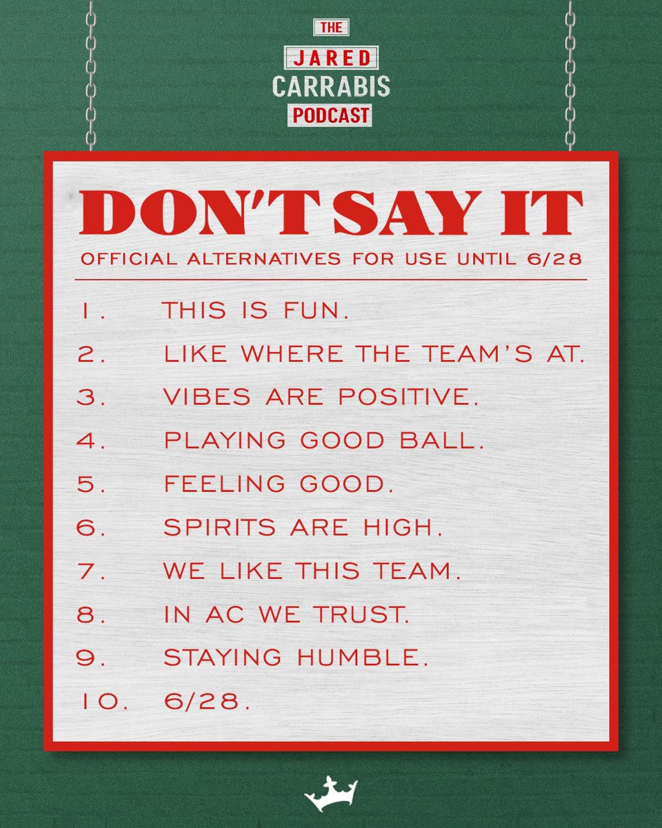 NameRedactedPod's tweet photo. We understand that scoring 10 runs in four innings really makes you want to say it, but you can’t. Here’s an official list of alternatives to saying it: https://t.co/GQILZVkNqx
