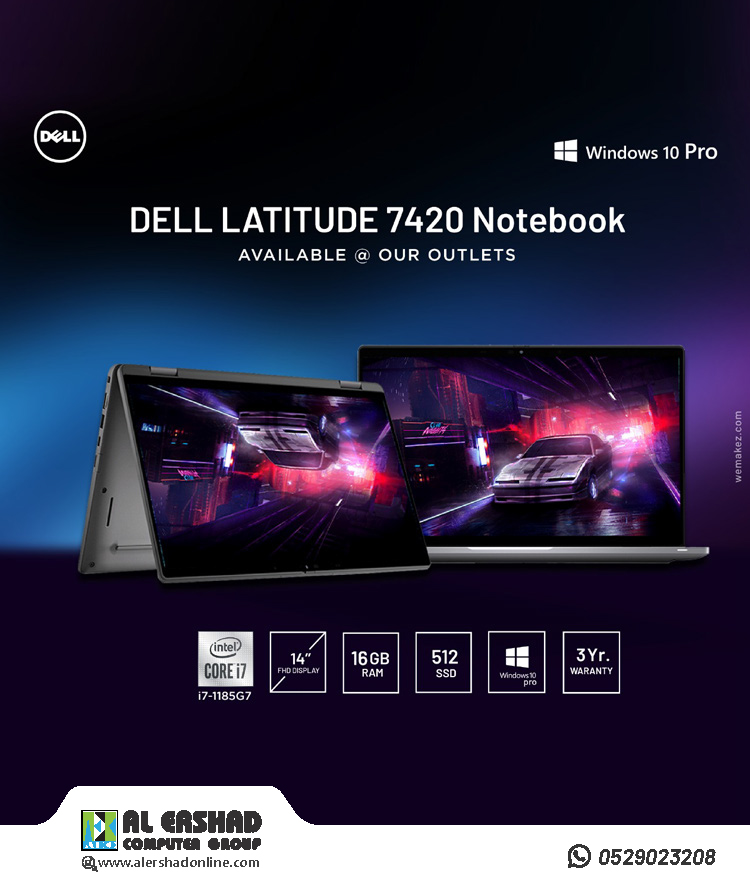 Dell Latitude 7420 Notebook
✔ 3 Year Warranty
✔ CORE I7
✔ 512 SSD
✔ 16 GB RAM
Available @ ➡ alershadonline.com
Whats app @ ➡ wa.me/+971529023208
#dell #computers #technology #computeraccessories #alershadonline #alershadgroup #uae #dubai #abudhabi #sharjah