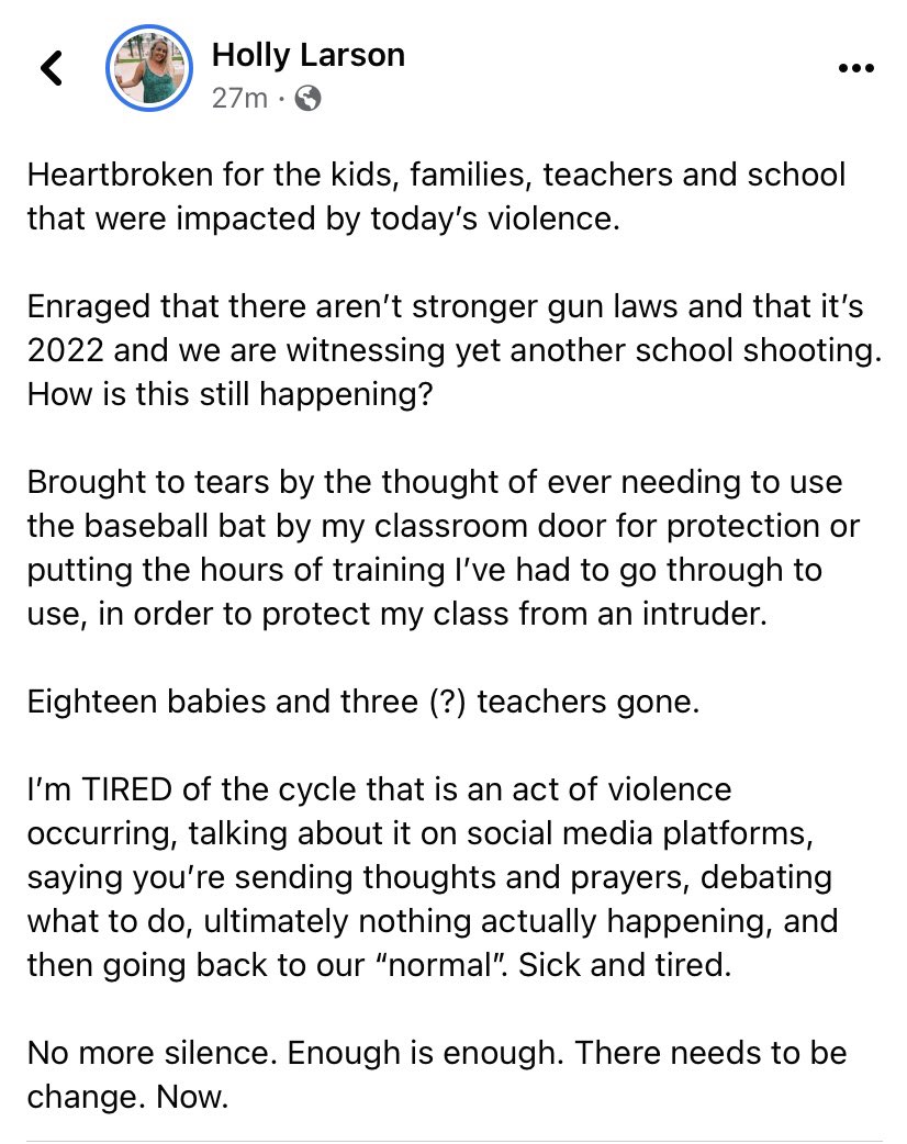 I can say “we need change” until I’m blue in the face. How do we make change happen? And I mean right now.