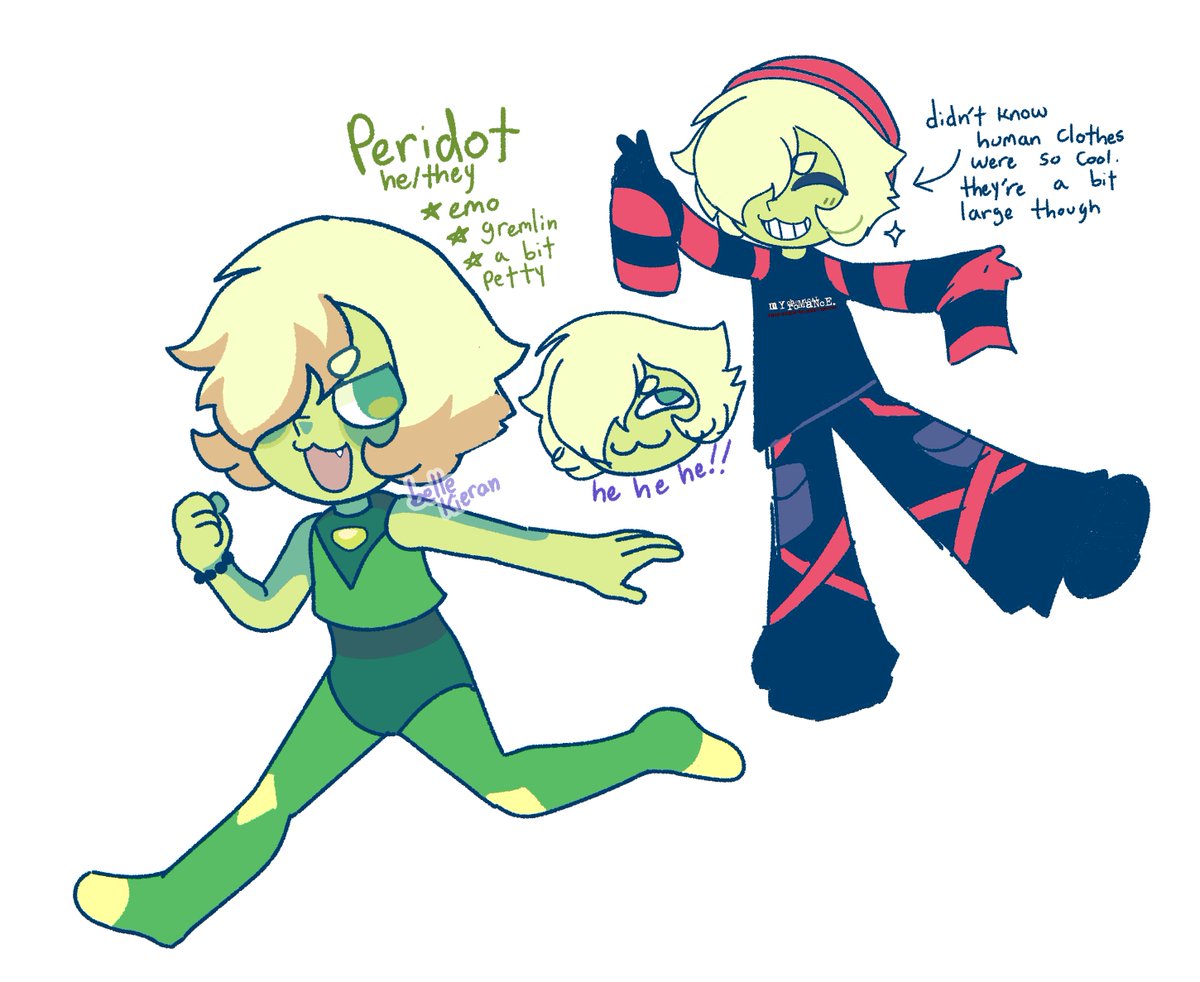 belle_kieran's tweet photo. Gemsona! He's a Peridot as that's my birthstone, lol 💚❤️
#StevenUniverse https://t.co/0P4wTZNO92