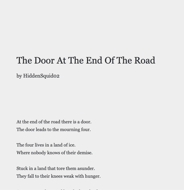 uncookd_'s tweet photo. DreamWatcher by AnomoulousBird

https://t.co/a4ZO3LYdSJ

A mothers love by Rude_Currency

https://t.co/C48MUSYPIc

The Door At The End Of The Road by HiddenSquid02

https://t.co/YIHecUKRUR

I chose to be here by Chrissy

https://t.co/BU0fFkvL1g

#writerslift #WritingCommunity https://t.co/HXTTLNYTwv