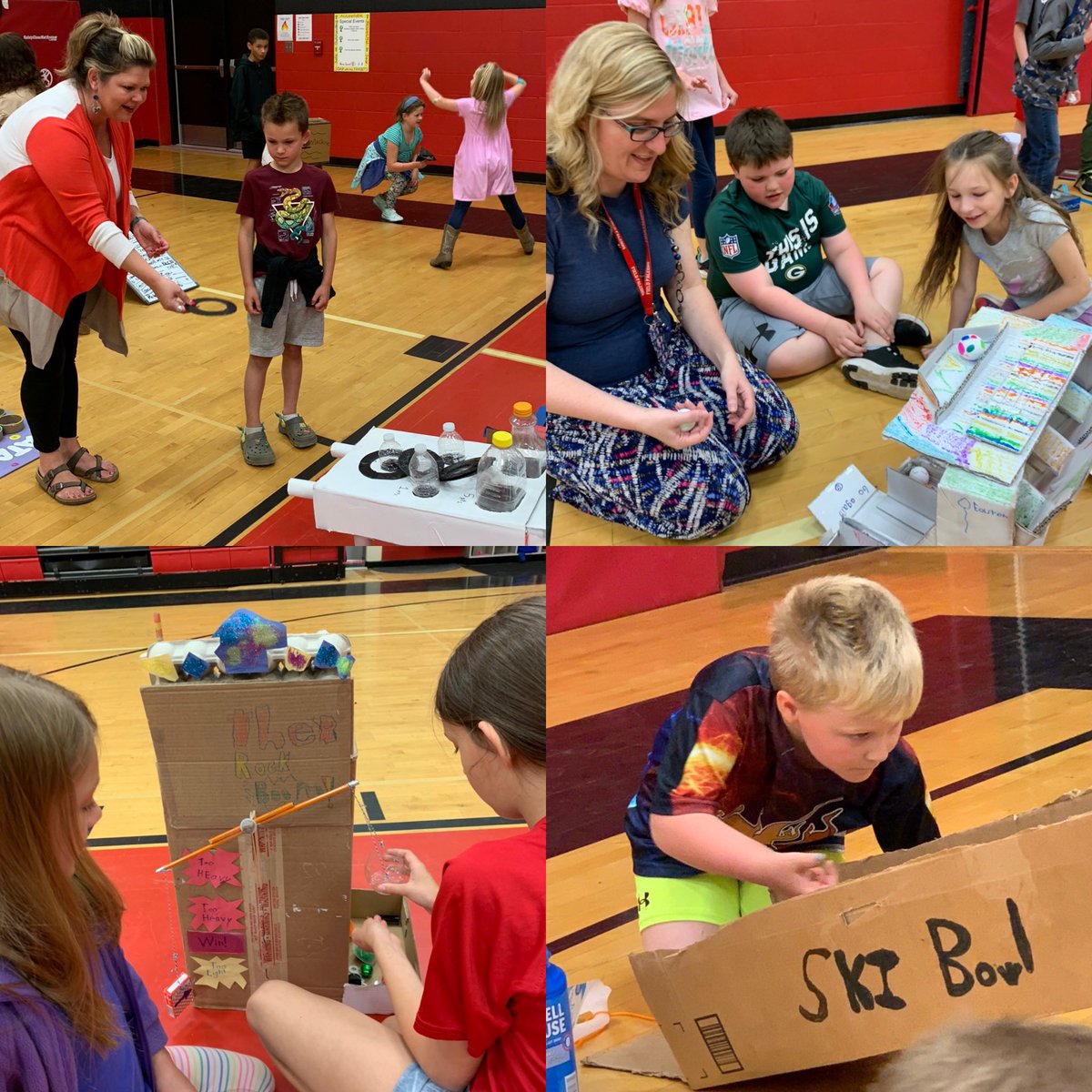 SuffieldE's tweet photo. So much fun today…first it was the Suffield Arcade…recycled materials to create arcade games. Families synergized to create one per family. #lovesuffield #wearefield https://t.co/nAb1EzuZgg