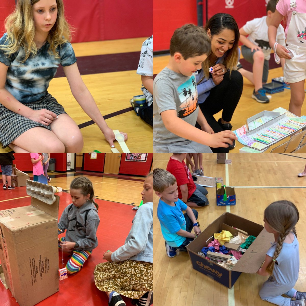 SuffieldE's tweet photo. So much fun today…first it was the Suffield Arcade…recycled materials to create arcade games. Families synergized to create one per family. #lovesuffield #wearefield https://t.co/nAb1EzuZgg