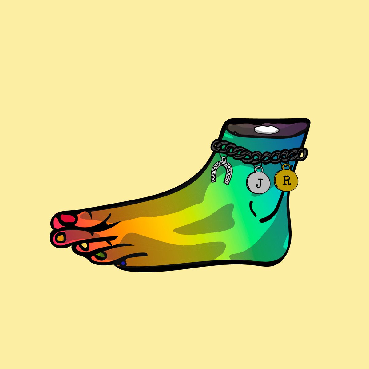 Foot 4142 is 1 of 6 feet with both rainbow skin and a rainbow pedicure! 🌈

#ZombieFeet #ZombieFeetNFT #BuildAZombie #BAZ #NFT #NFTs #NFTdrop #NFTCommunity #NFTproject #Opensea #OpenSeaPolygon #PolygonNFT #generativeart