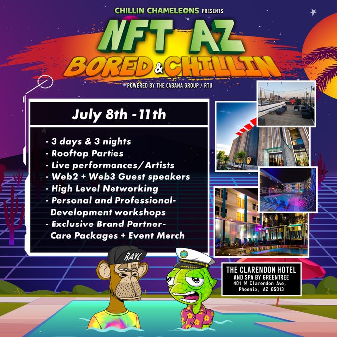 I&rsquo;m feeling crazy crazy right now, So I&rsquo;m giving away a room to NFT AZ with @ATSNFT 🤝🏼 RT, tag two friends<a href="/tag/chamilia"class="tags"><span>#chamilia</span></a>