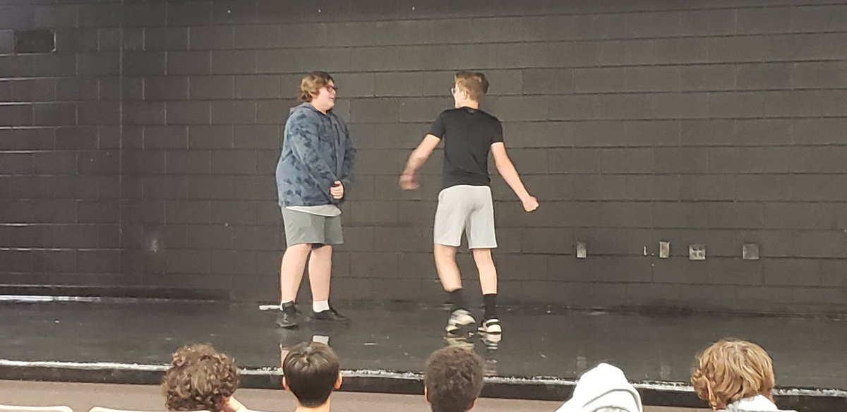 CSTWildcatsMS's tweet photo. Stage fighting is an art... theater 2 learn the art of stage fighting...the kids loved it! #cstfinishline https://t.co/xDzlFdVaVF