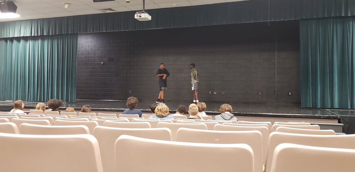 CSTWildcatsMS's tweet photo. Stage fighting is an art... theater 2 learn the art of stage fighting...the kids loved it! #cstfinishline https://t.co/xDzlFdVaVF